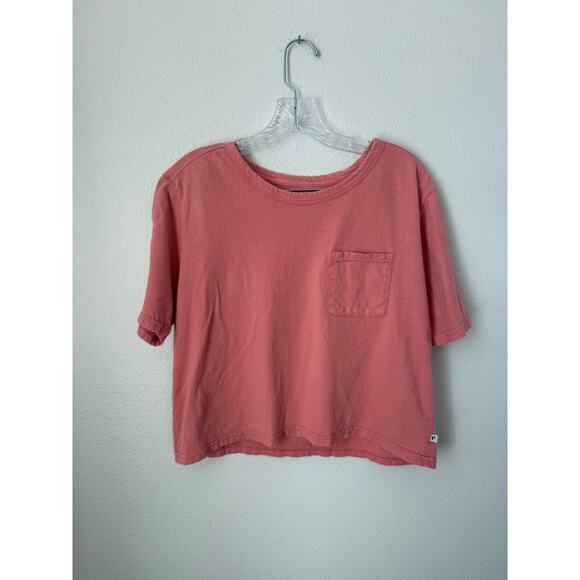 PACT Organic Cotton Cropped Pocket Short Sleeve Tee Size Small - Picture 2 of 7
